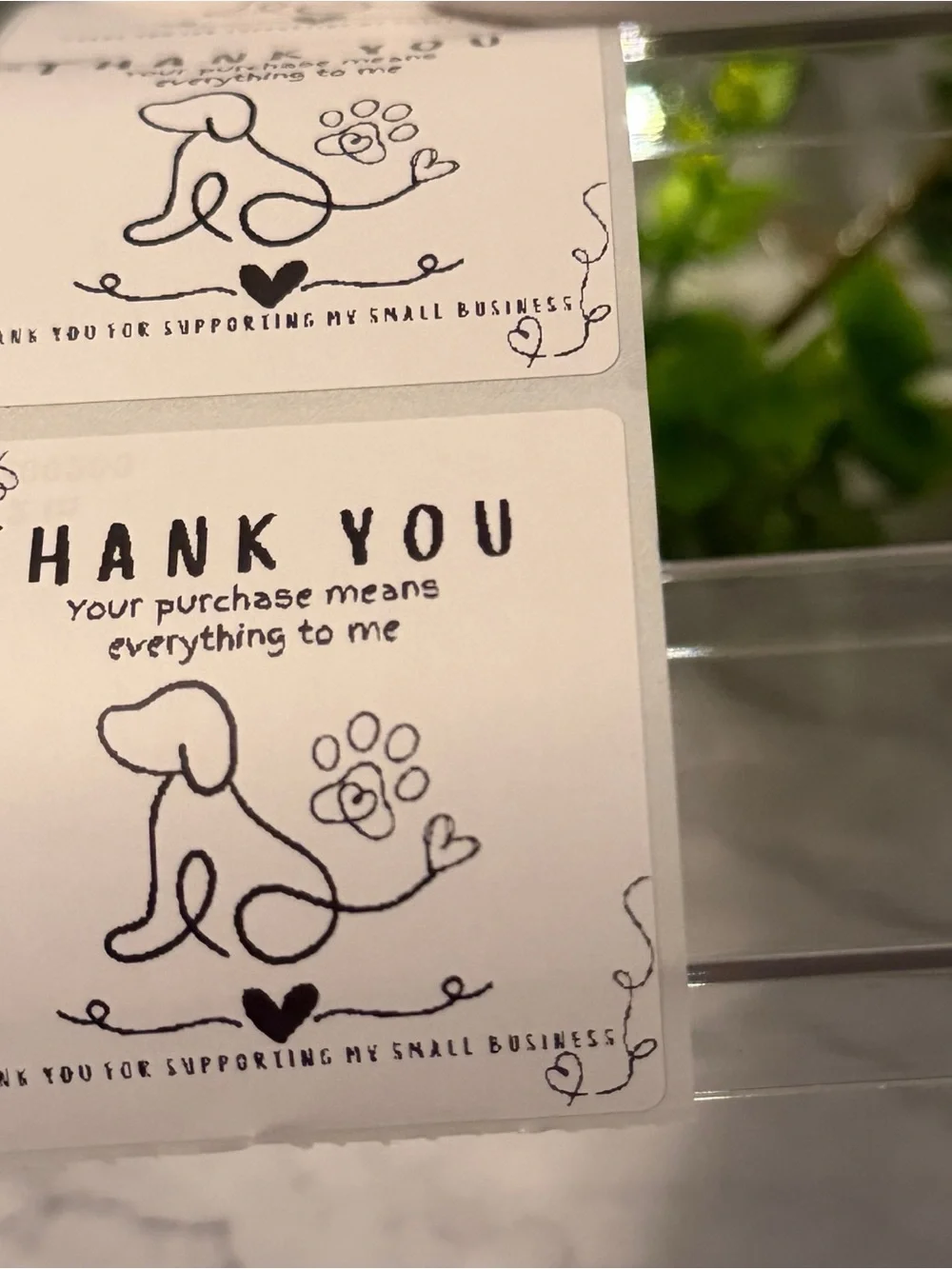 Dog Thank You Stickers 2x2 | 200 Small Business Labels Your Purchase Matters